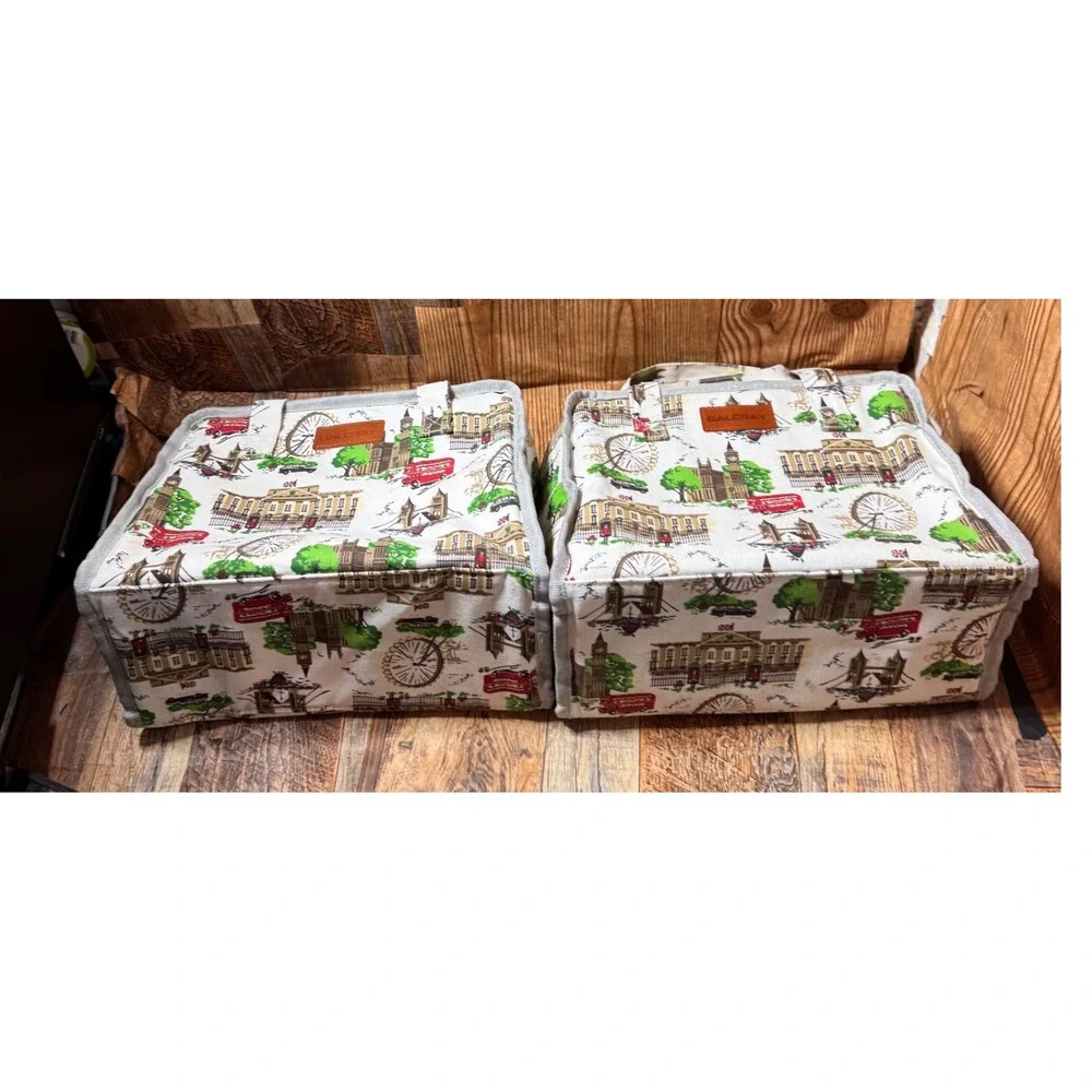 Balcray London Theme‎ Lunch Totes Set of 2 Travel Thermal Insulated